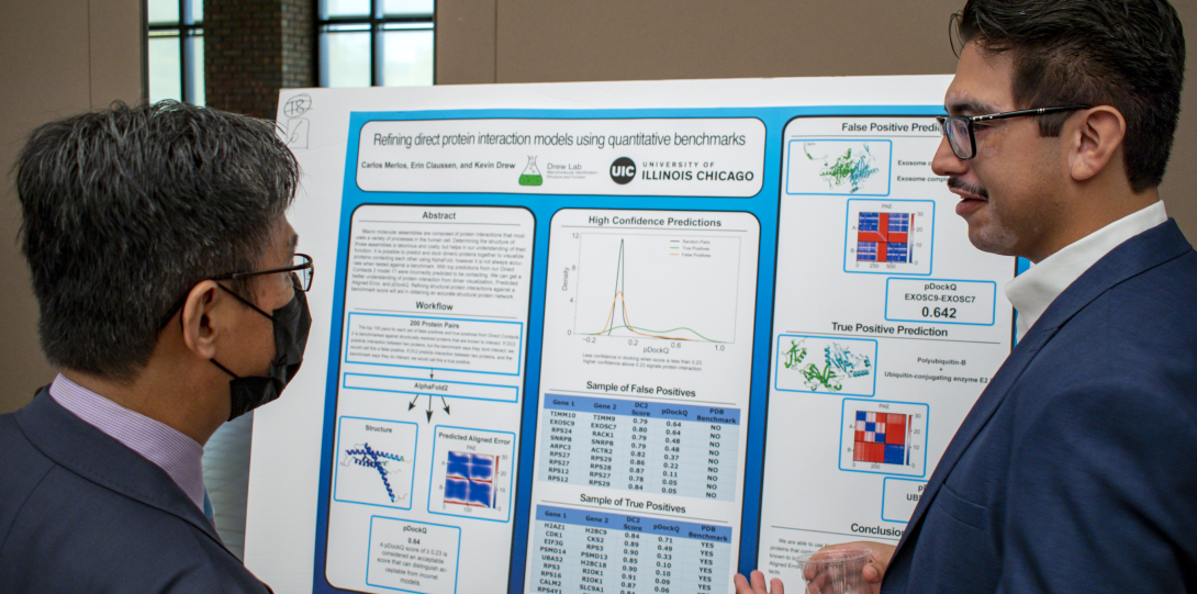 CBQB director during poster presentation